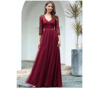 Every Pretty Maroon Formal Dress